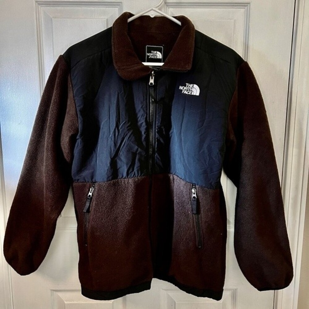 The North Face Boy's Denali Jacket, Size XL Brown Black Combo